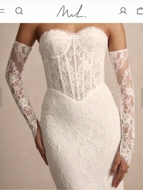 MWL Winnie Sleeves, Chantilly Lace bridal sleeves